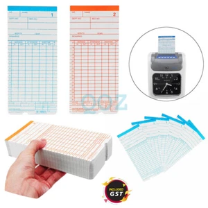 Monthly Payroll Cards For Employee Time Attendance Bundy Clock Recorder 200/400 - Picture 1 of 14