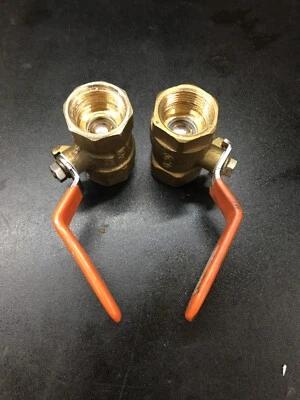 PAQUETE DE CINCO VÁLVULAS DE BOLA COREANAS DE PUERTO COMPLETO FNPT FIP de latón de 3/4" ENVÍO RÁPIDO DESDE EE. UU. Foto 1 de 4