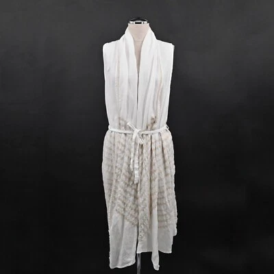 JOHNNY WAS Duster Womens Size OS Longline Embroidered Tie Waist Sleeveless Boho - Image 1 of 4