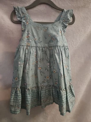Новый с ярлыками 18 месяцев Oshkosh оборки бак ремни цветочный 100% хлопок платье с Bloomer - Изображение 1 из 4