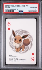 Pokémon Eevee 2012 Black Kyurem 6 of Diamonds Playing Card PSA 10 GEM MINT - Bild 1 von 2