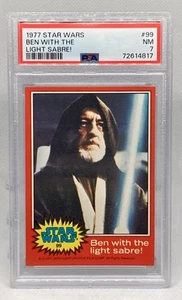 1977 STAR WARS #99 Ben With Light Sabre! PSA 7 - Picture 1 of 2