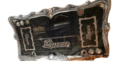 Marco de matrícula Cruiser 22630 Queen, cromado/transparente con tapas de sujeción Foto 1 de 4