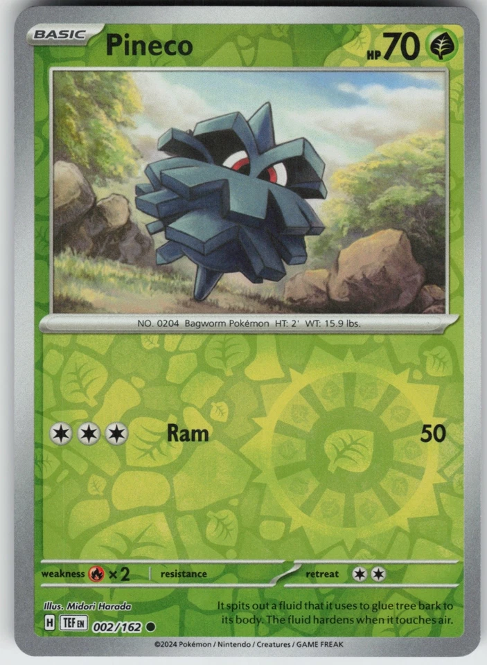 Reverse Holo Pineco 002/162 Common SV05: Temporal Forces NM - Image 1 of 1