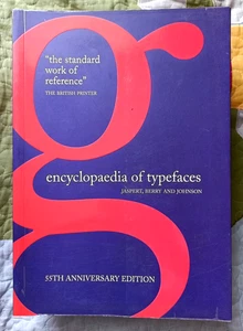 Encyclopedia of Typefaces 55th Anniversary Edition Jaspert - GOOD FREE POSTAGE - Picture 1 of 2
