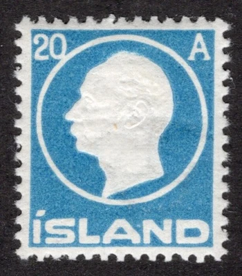 ISLANDIA 1912, SC-94, EN MUY BUEN ESTADO MNH** 20a, Federico VIII, cv $110,00 *Sellos de la bahía* Foto 1 de 2