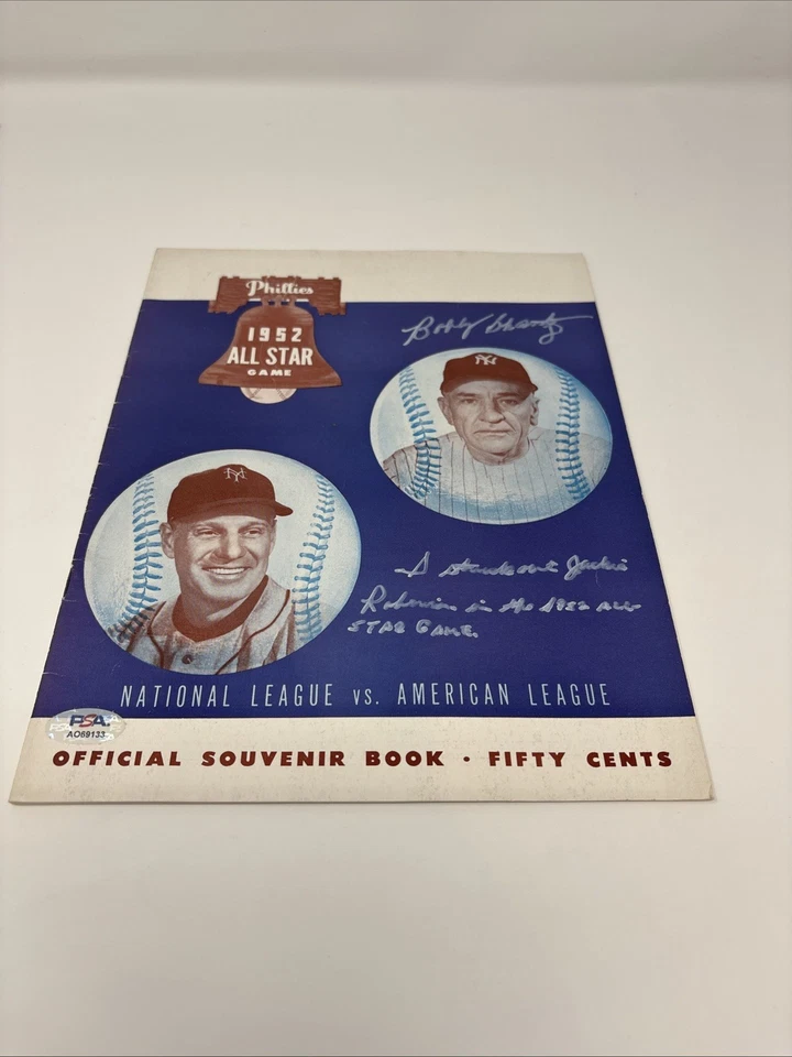 1952 MLB ALL-STAR GAME Bobby Shantz  AUTOGRAPHED PROGRAM Jackie Robinson K’d - Image 1 of 4