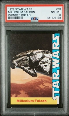 PSA 8 1977 Wonder Bread Star Wars #13 Millenium Falcon - Image 1 of 2