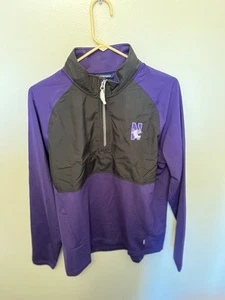 Cutter & Buck Northwestern Wildcats purple/Black Half Zip Jacket Mens Medium NWT - Picture 1 of 11