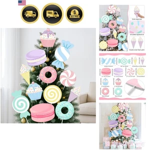 Addobbi Caramelle Natalizie Set 12 Grandi Decorazioni Albero di Natale Pastello - Foto 1 di 9