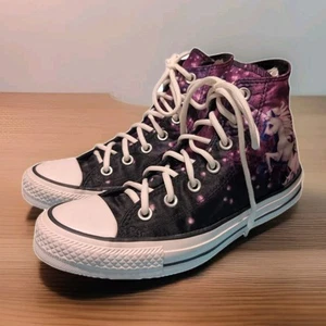Converse All Star Schuhe Damen 7 Herren 5 lila Galaxy Einhorn High Tops Sneaker - Bild 1 von 11