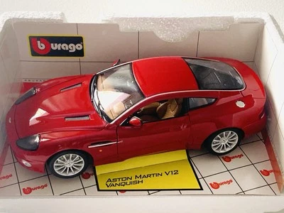 BURAGO DIAMOND COLLECTION 1:18 AUTO ASTON MARTIN V12 VANQUISH ROSSO ART 34063 - Immagine 1 di 4