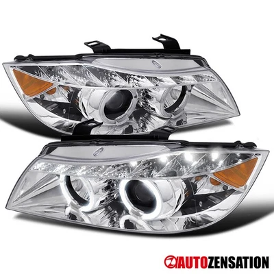Fit 2006 2007 2008 BMW E90 E91 3-Series Sedan LED Halo Projector Headlights Lamp Foto 1 de 4