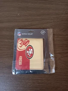 Cartera plegable de cuero con logotipo impreso de los San Francisco 49ers NFL para hombre - Imagen 1 de 5