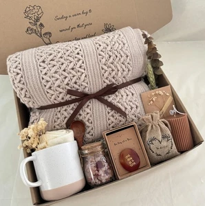 Get Well Soon Gift Baskets for Women - Earth Tone Self Care Package - After S... - Picture 1 of 9