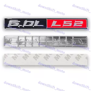 For 1pcs Chrome Metal LS2 6.0L V8 Engine Emblem Badges Sticker New - Picture 1 of 4