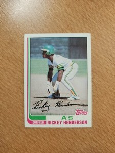 1982 Topps #610-Rickey Henderson -Oakland A’s Athletics-HOF