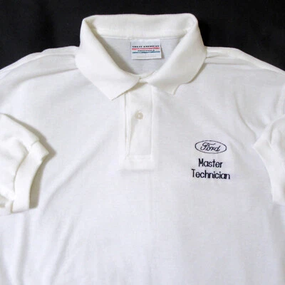 FORD ® Master Technician - White - L Large - GOLF - Polo Shirt - New - Image 1 of 3