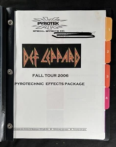 VERY RARE! Def Leppard 2006 Concert Pyro Effects Booklet Yeah! Tour OKC Ford Ctr - Picture 1 of 7