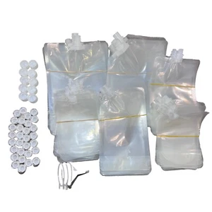 40-pack Plastic Flask Wine Liquor Water Cocktails Storage Container Bag Pouch - Picture 1 of 7