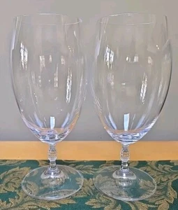"Juego de 2 copas de agua de vidrio elegantes con tallo de piña de plantación de 7,5""" - Imagen 1 de 5