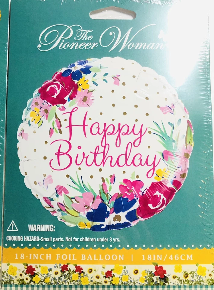 The Pioneer Woman Birthday Cake 18” Foil Balloon (Not Filled) - NEW - Image 1 of 1