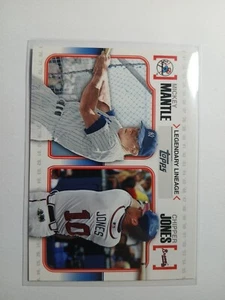 Mickey Mantle Chipper Jones 2010 Topps Legendary Lineage #ll2 - Foto 1 di 2