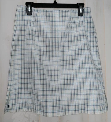 NUEVA FALDA SEERSUCKER MUJER CHRISTOPHER & BANKS CUADROS GUINGA TALLA 8 Foto 1 de 3