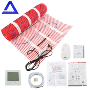 30 Sqft 120v Electric Radiant Floor Mat Bathroom Kitchen Bedroom Tile Heating - Picture 1 of 11