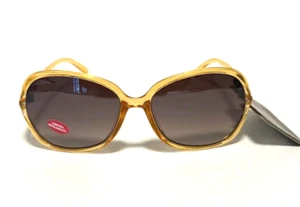 NEW Sunglasses Foster Grant Revlon Clear Orange Peach Designer Oversized Cute - Picture 1 of 7