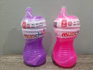 MUNCHKIN MIGHTY GRIP SPILL PROOF 9M + TODDLER SIPPY CUP 10 OZ SOFT SPOUT LOT NEW - Picture 1 of 13