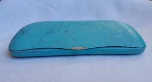 Vintage 60er Brillenetui Metall verziert gefüttert Original Mid-Century - Bild 1 von 14
