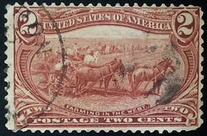 US 1898 #286 Red 2c Trans-Mississippi Exposition Farming West Used - Picture 1 of 3