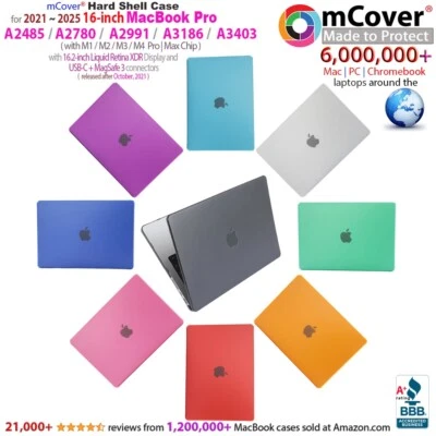 mCover® CASE for 2021-2025 16.2" Apple MacBook Pro M1 M2 M3 M4 Pro Max MagSafe3 - Image 1 of 4