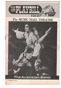 The Australian Ballett Playbill, mit Rudolf Nureyev, Boston Music Hall, 1971 - Bild 1 von 2