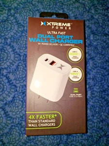 Dual Port 20W USB-C Wall Charger Fast Charging Block Quick Charge Power Adapter - Picture 1 of 2