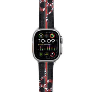 Luksusowy pasek do zegarka Apple Watch seria 1 2 3 4 5 6 7 8 9 10 SE ULTRA 1 2G WĄŻ - Zdjęcie 1 z 14