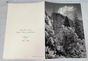 LARGE YOSEMITE AHWAHNEE MENU 1972 BRACEBRIDGE CHRISTMAS DINNER 19"x13-1/2" - Picture 1 of 2