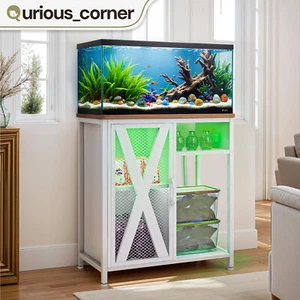 29 Gallons Aquarium Stand Terrarium Fish Tank Storage Cabinet & Charging Station - Picture 1 of 11