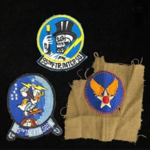 1960s 95th fighter interceptor squadron skull in tophat patch & 309th Fighter Sq - Picture 1 of 9