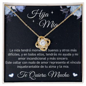 Regalo Para Mujer Hija De Papa Mama Collar 14K o 18K Oro Navidad San Valentín - Imagen 1 de 18