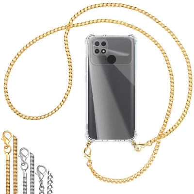 Collana (Catena in metallo) per Xiaomi Poco C40 Cover protettiva Custodia  cordi - Immagine 1 di 4