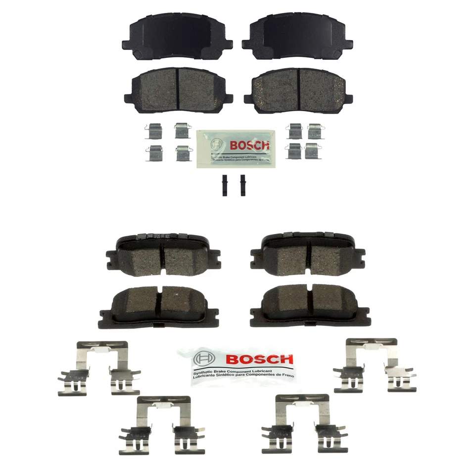 Kit de pastillas de freno de disco cerámicas delanteras traseras Bosch azul para Toyota Highlander 2001-2003 Foto 1 de 1