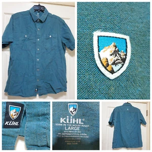 Kuhl Hemd Herren Large grün Leinenmischung Wanderweg Outdoor Aktiv Natur Walk - Bild 1 von 17