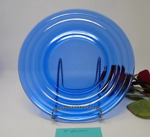 Moderntone Hazel Atlas Cobalt Blue Dinner Plate 9" - Picture 1 of 1