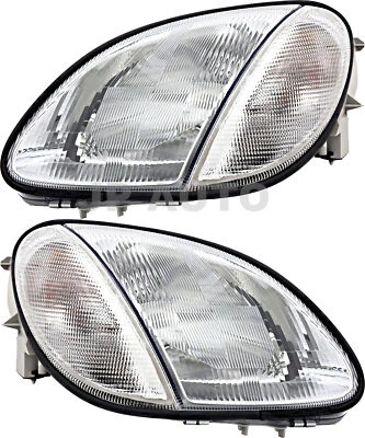 For 1998-2004 Mercedes Benz SLK Headlight Halogen Set Driver and Passenger Side Foto 1 de 4