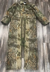 Liberty Mens Real Tree Print Insulated Coveralls Sz XL Tall Vtg Made in Mexico - Picture 1 of 6