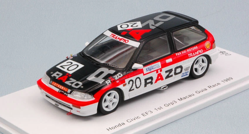 Modellino auto scala 1:43 Spark Model  HONDA CIVIC EF3 N.20 1st GR.3 MACAU GU... - Immagine 1 di 1