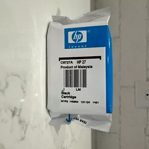 New HP 27 Black Genuine OEM Original Ink Cartridge Sealed C8727A - Picture 1 of 3