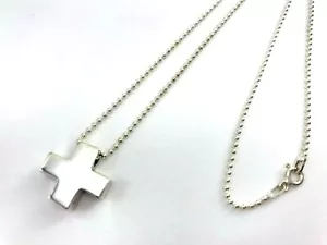 Taxco Mexikanischer 925 Sterlingsilber Kreuz Anhänger mit Kette 18 Zoll (45 cm), 5,1 g - Bild 1 von 12